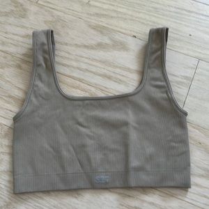 Purply/brown set active box cut sports bra